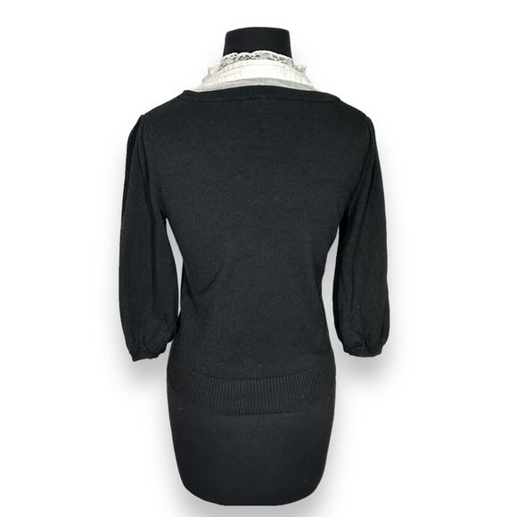 Club Cocoa Ruffle Layer Cardigan Black - Picture 2 of 5